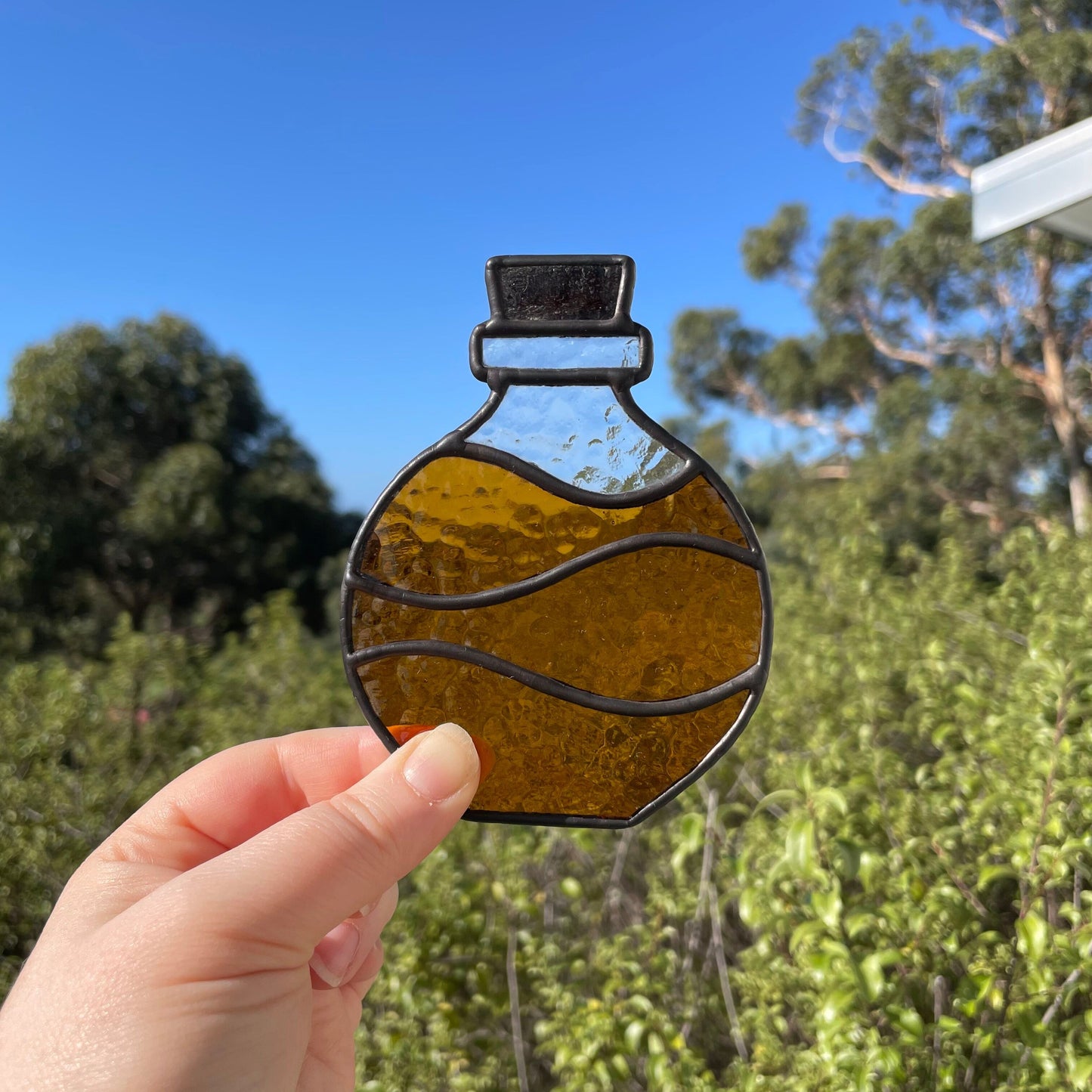 Potion Bottle Tea Light – Amber