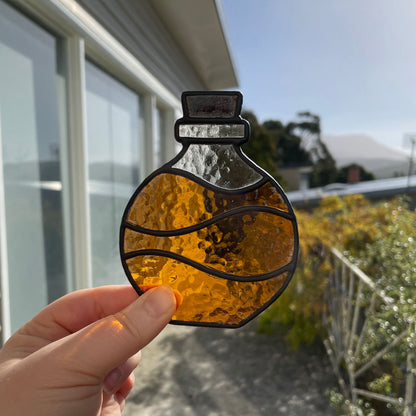 Potion Bottle Tea Light – Amber