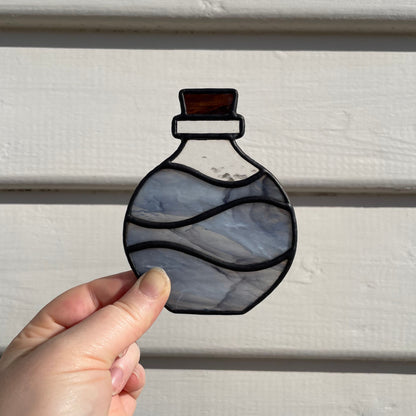Potion Bottle Tea Light – Blue Grey