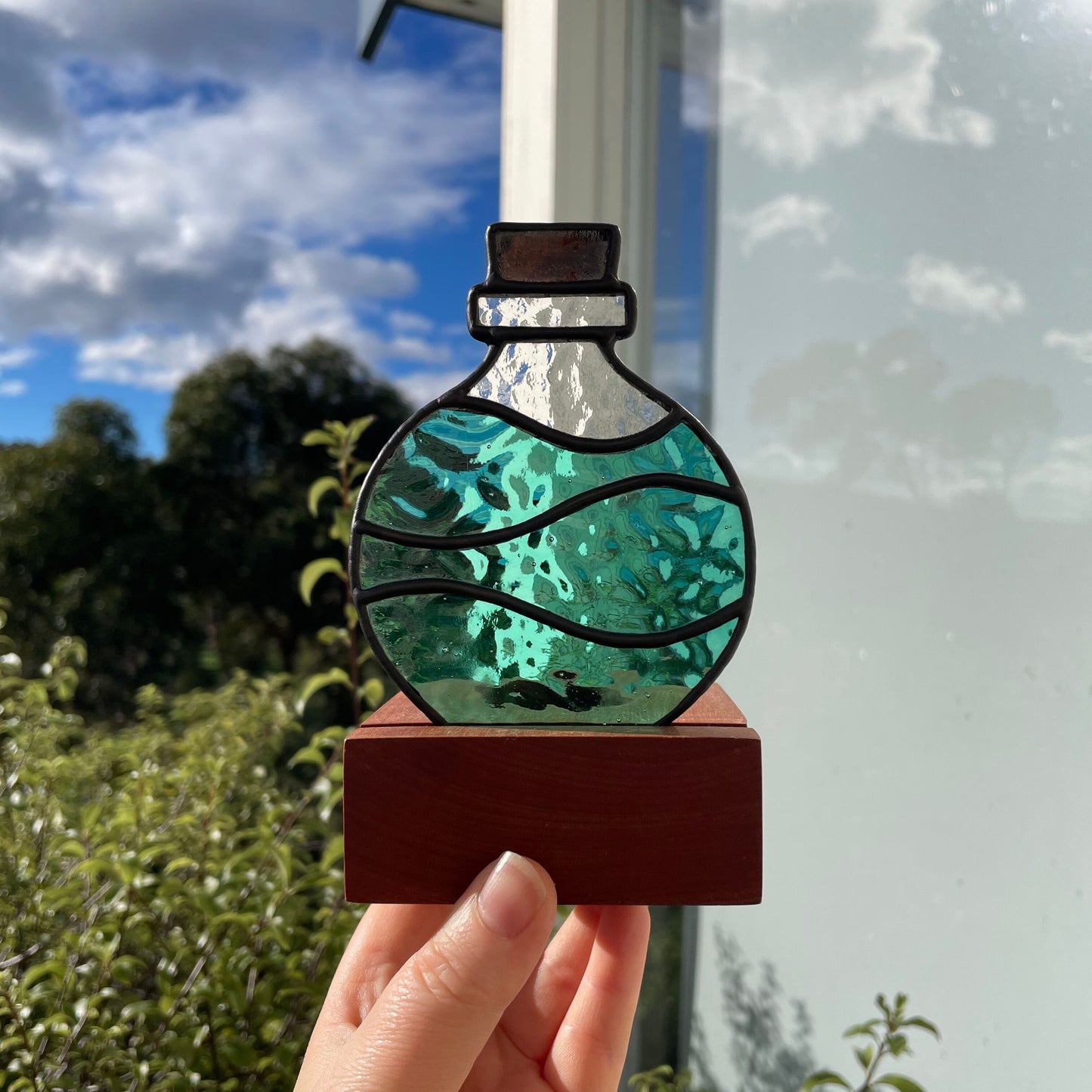 Potion Bottle Tea Light – Teal
