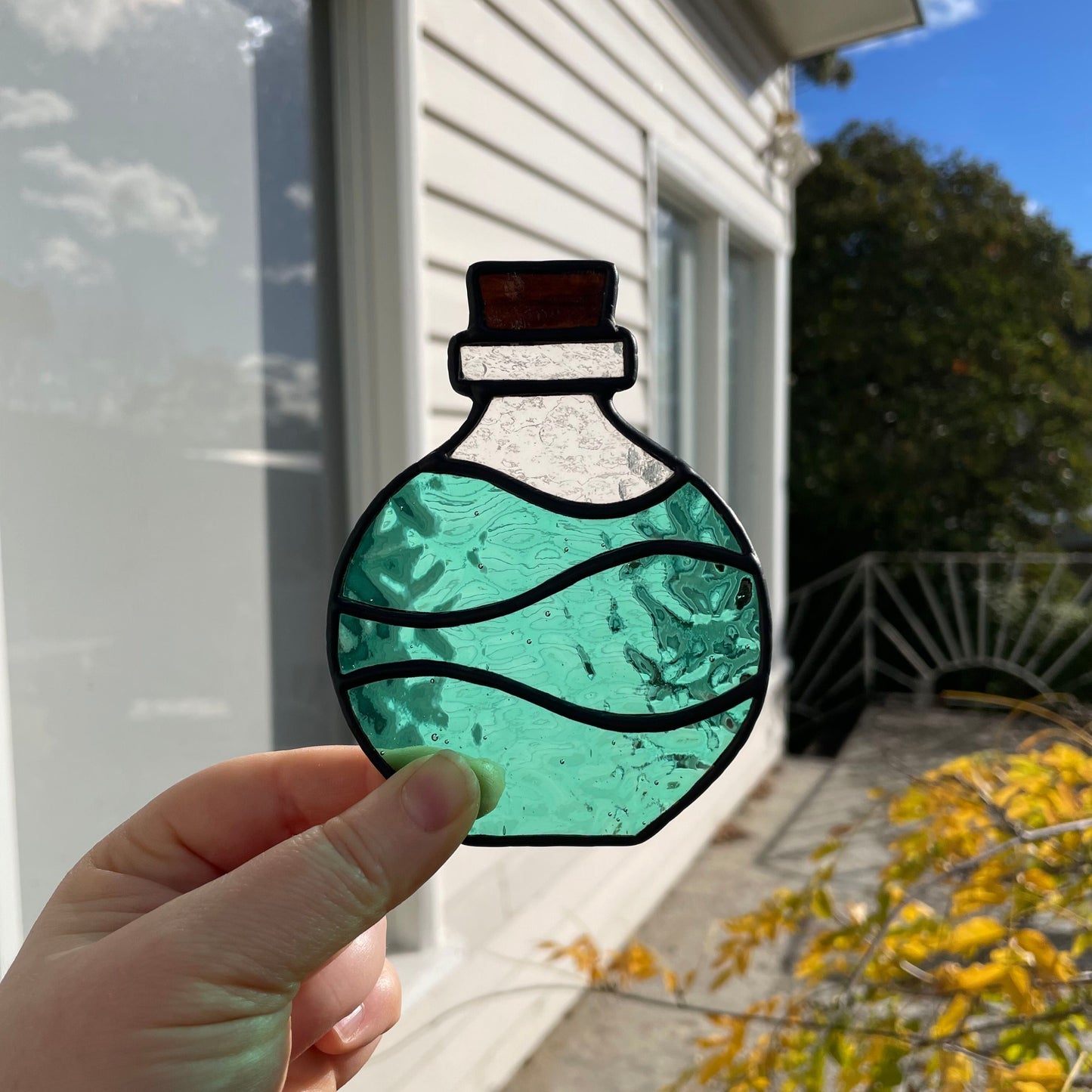 Potion Bottle Tea Light – Teal