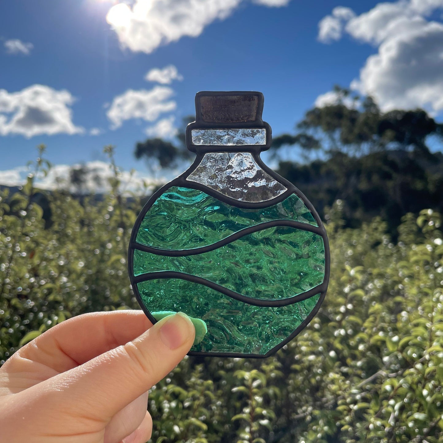 Potion Bottle Tea Light – Teal