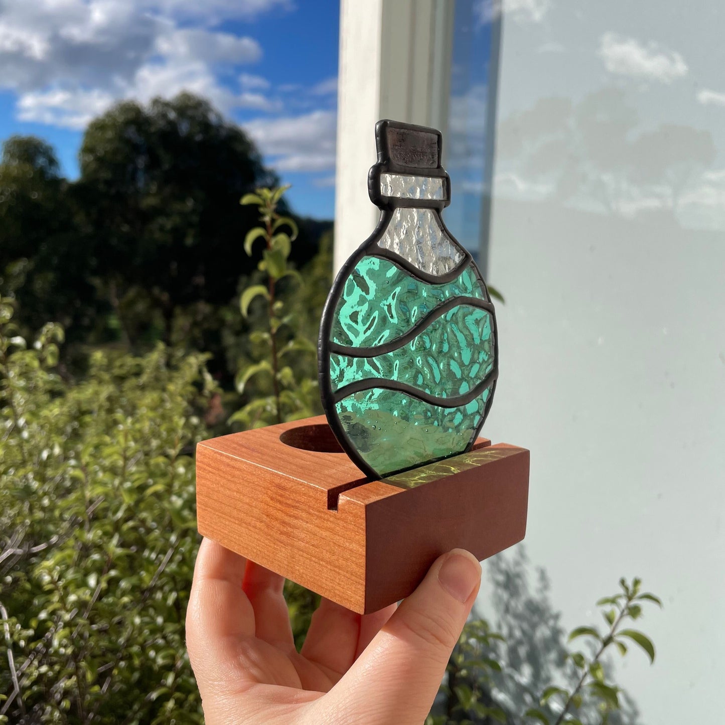 Potion Bottle Tea Light – Teal