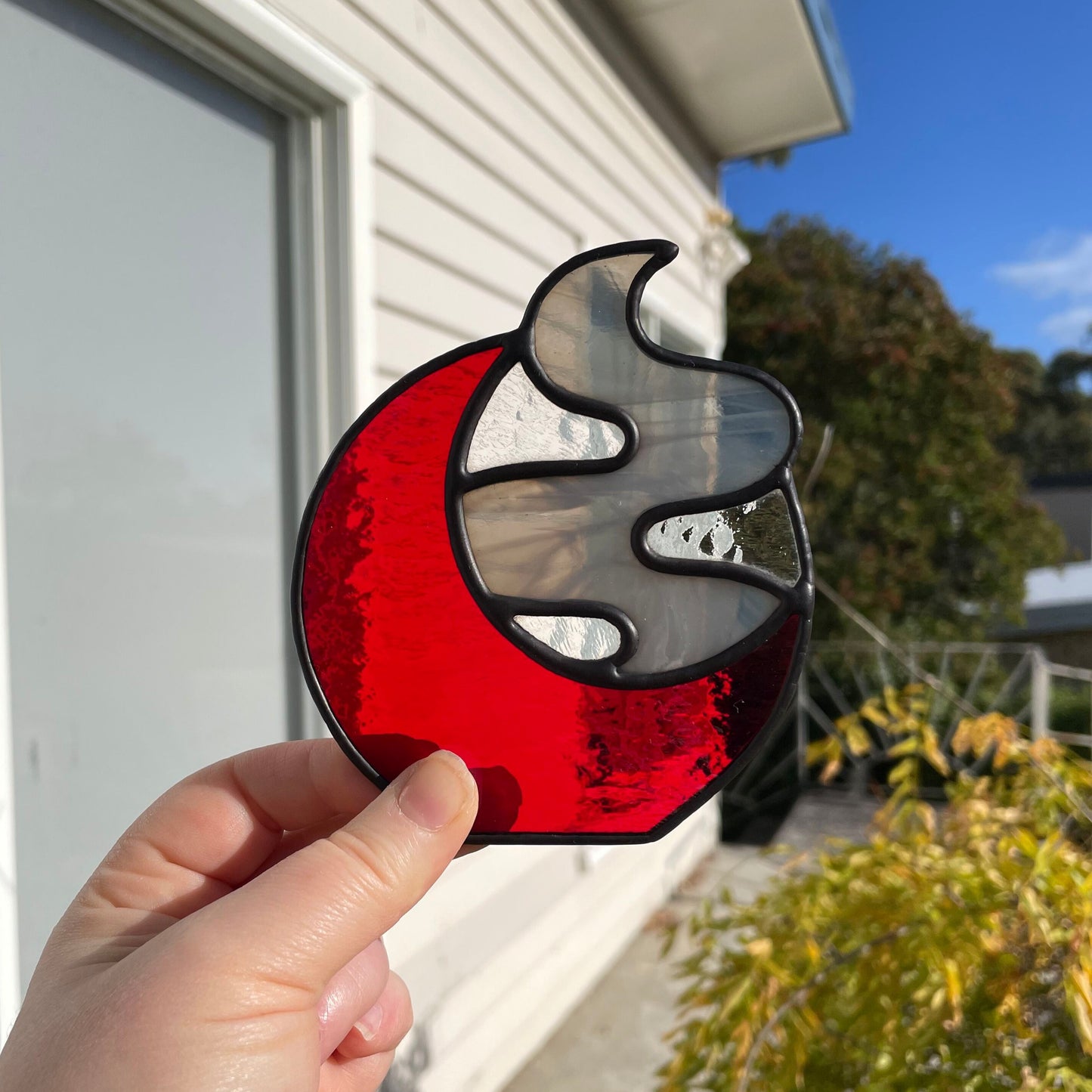 Smokey Night Tea Light - Red Moon