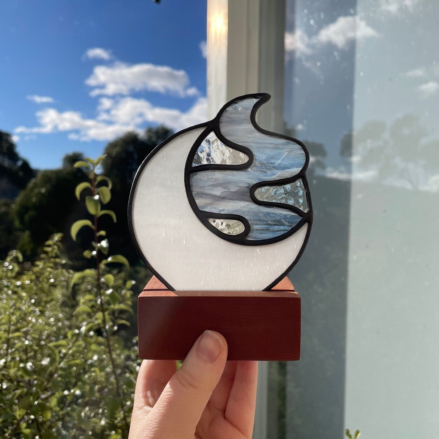 Smokey Night Tea Light - Silvery Moon