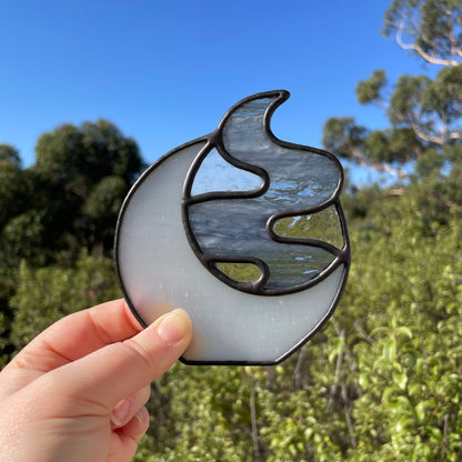 Smokey Night Tea Light - Silvery Moon