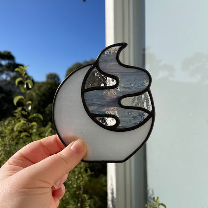 Smokey Night Tea Light - Silvery Moon
