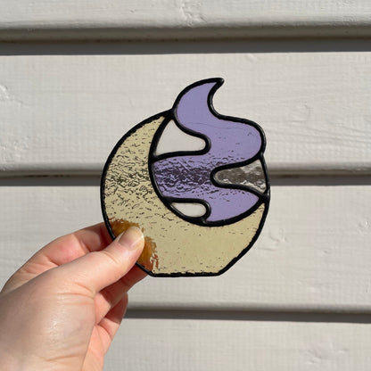 Smokey Night Tea Light - Yellow Moon